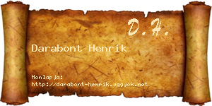 Darabont Henrik névjegykártya